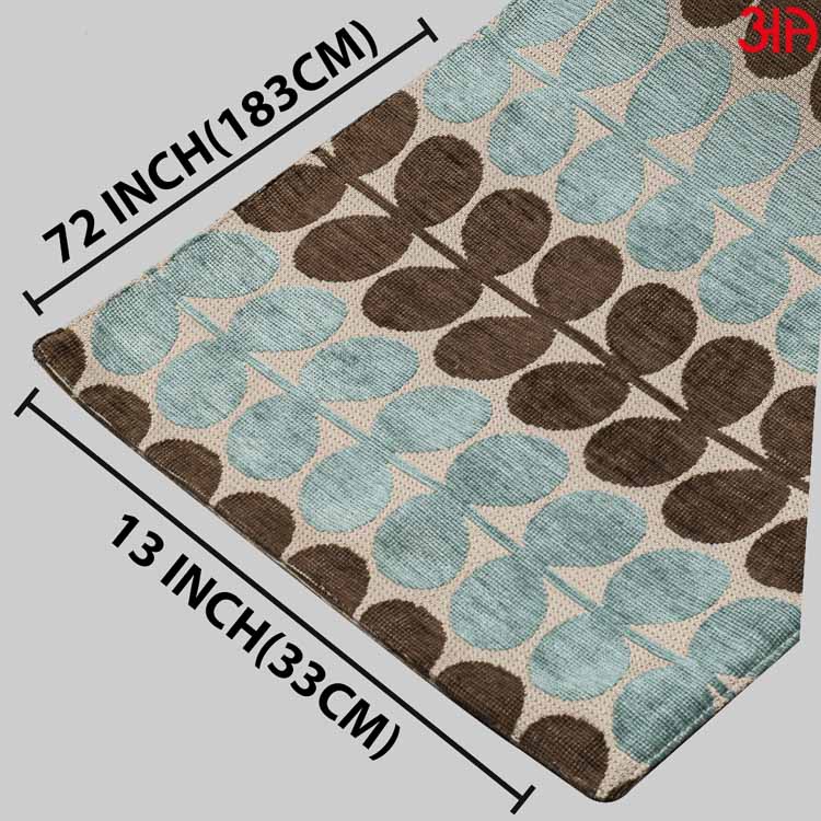 Blue And Brown Twig Design Table Runner (13x72) Inch