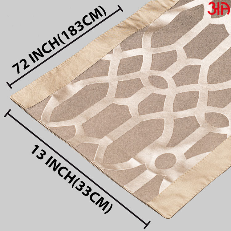 Golden Abstract Table Runner (13x72) Inch