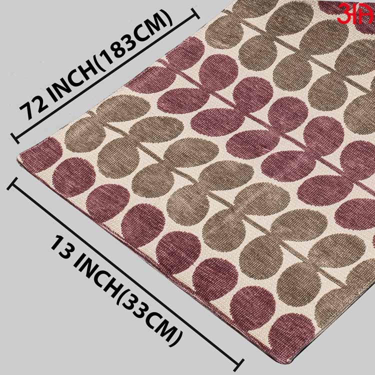 Purple And Mehendi Twig Design Table Runner (13x72) Inch