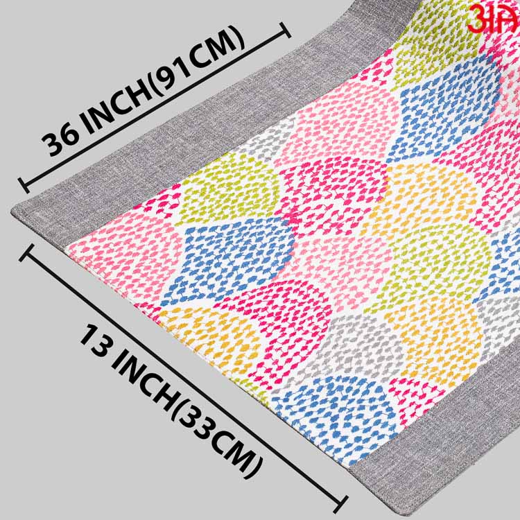 Multi Colour Cotton Jaquard Table Runner (13x36) Inch