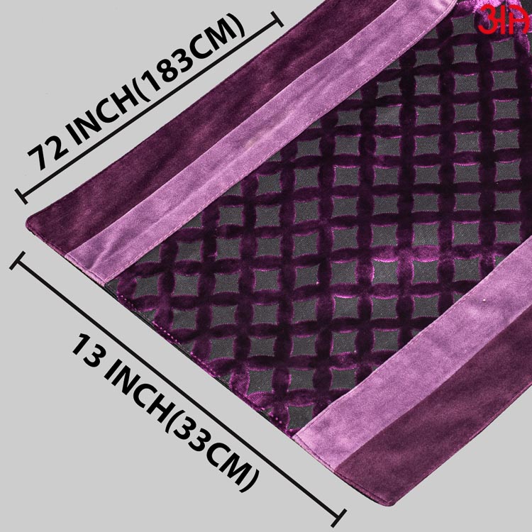 Purple And Violet Cross Design Table Runner (13x72) Inch