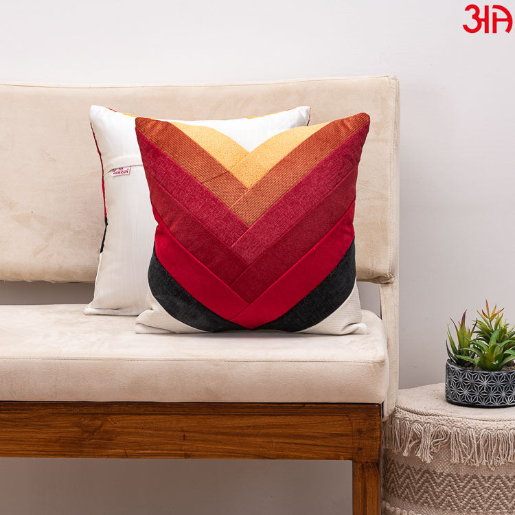 v-stripe red cushion cover2