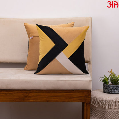 yellow black abstract cushion2