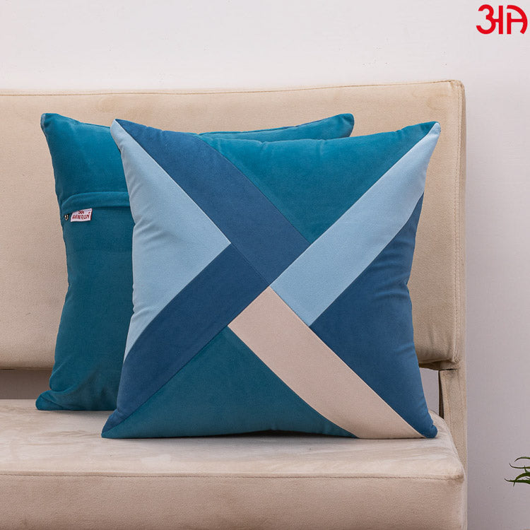 blue aqua abstract cushion