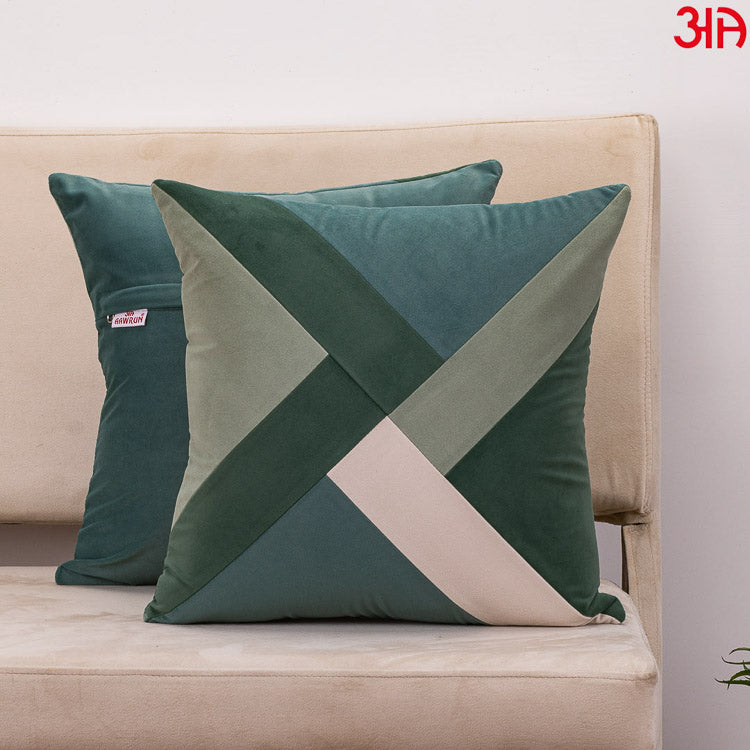 teal green abstract cushion