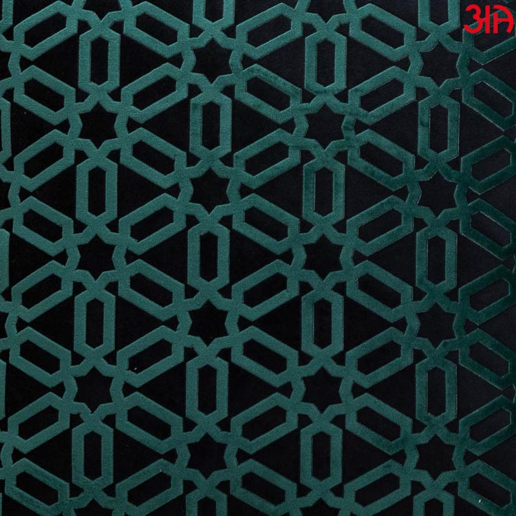 Deep Green Velvet Abstract Pattern Cushion Cover3