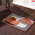 orange grey abstract doormat