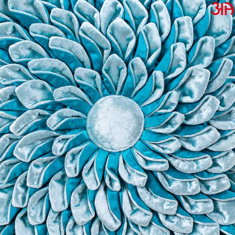 aquamarine sunflower cushion cover3