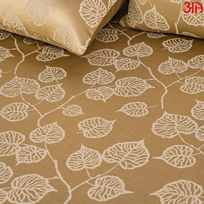 jacquard mix beige bedcover 3