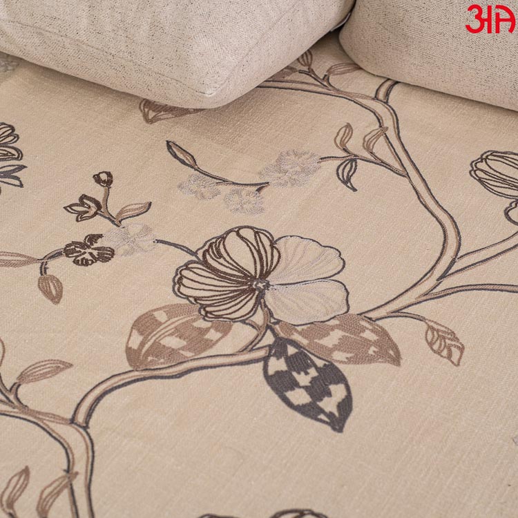brown jacquard mix bed cover3