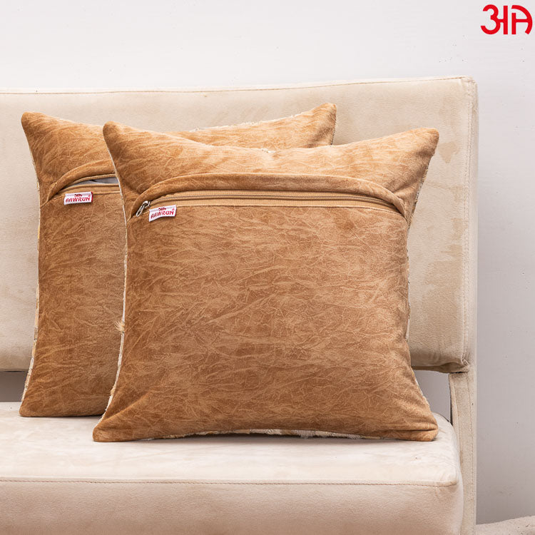 beige leather cushion cover4