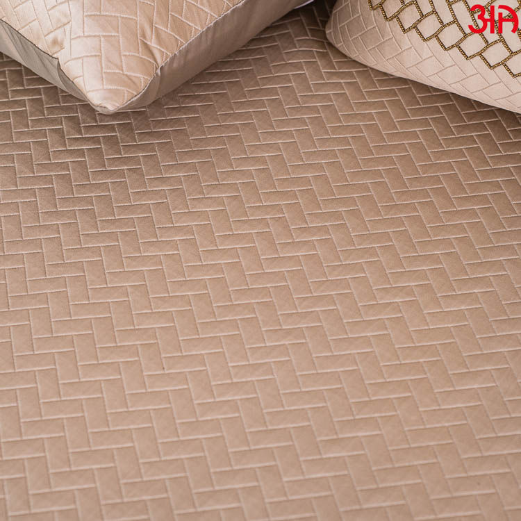 beige brick designer bed cover set3