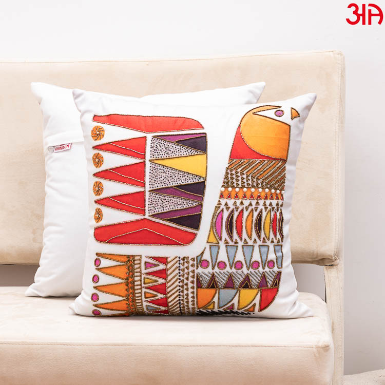 Artistic Abstract Bird Cushion Cover