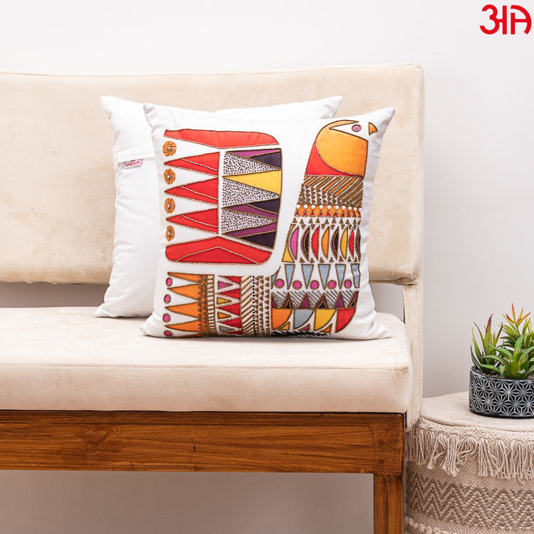 Artistic Abstract Bird Cushion Cover