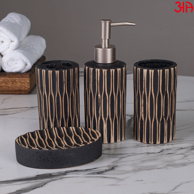 black ceramic soap dispenser