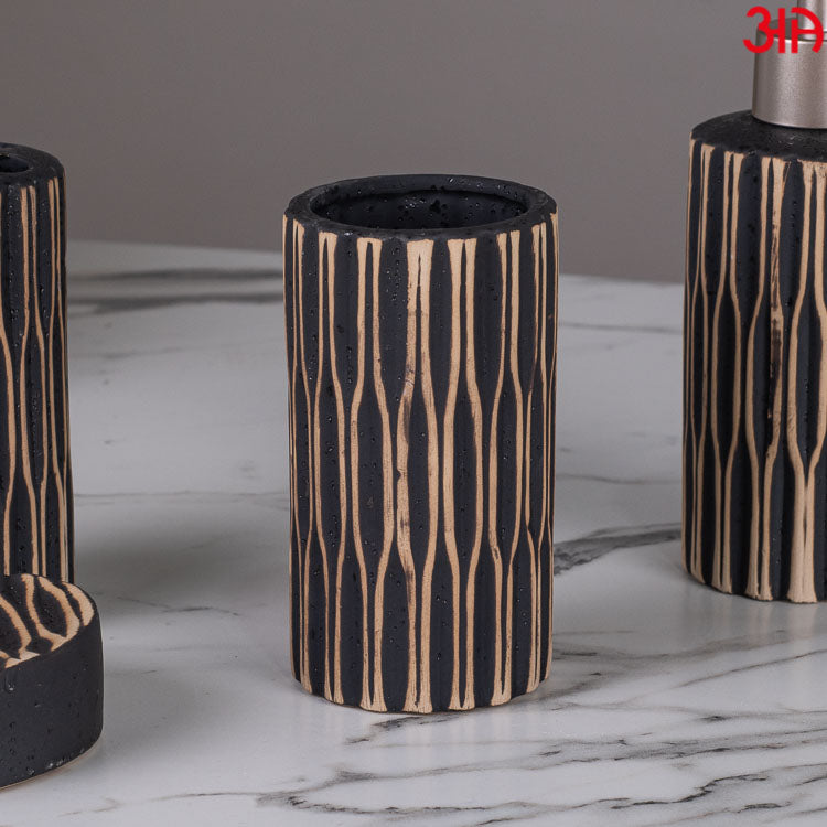 black wood finish tumbler