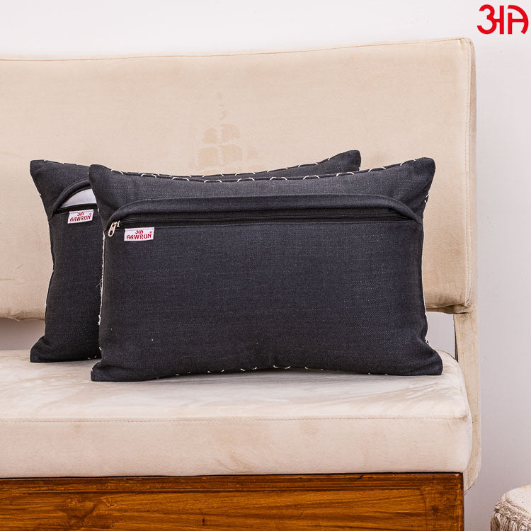 black patch work cushion4