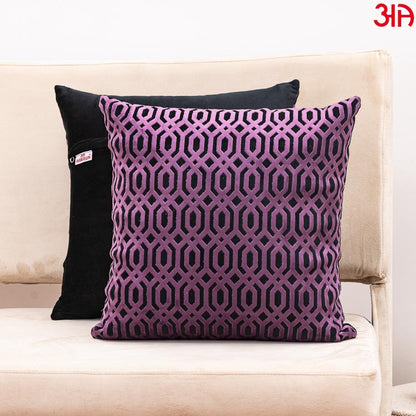 black purple velvet designer cushion covers