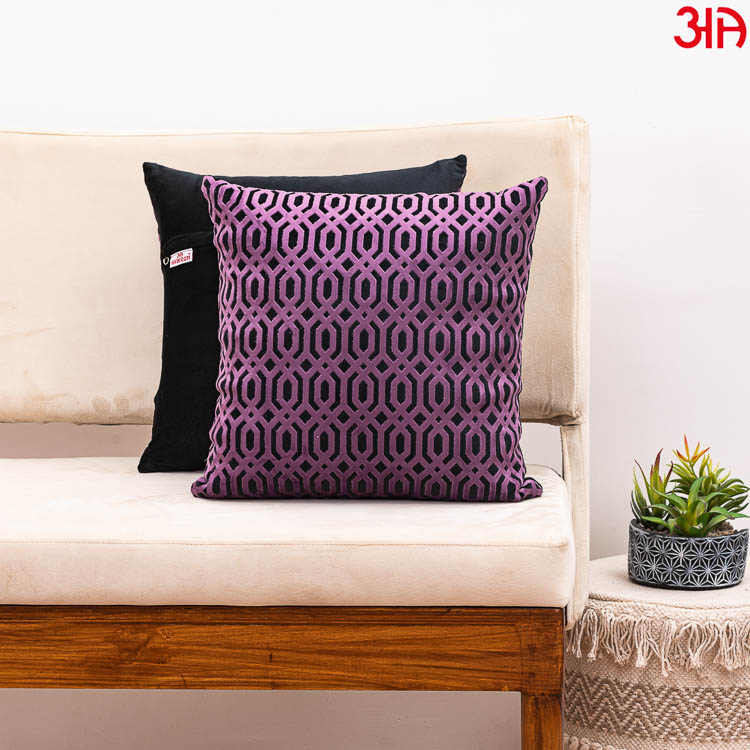 black purple velvet designer cushion covers2