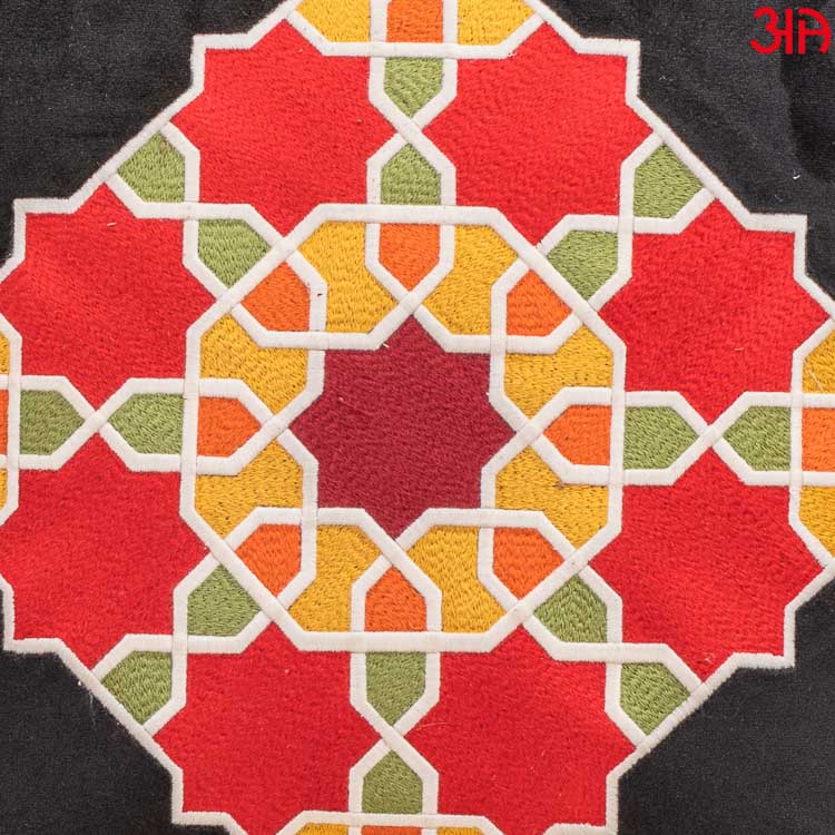 black red contrast Moroccan embroidery3