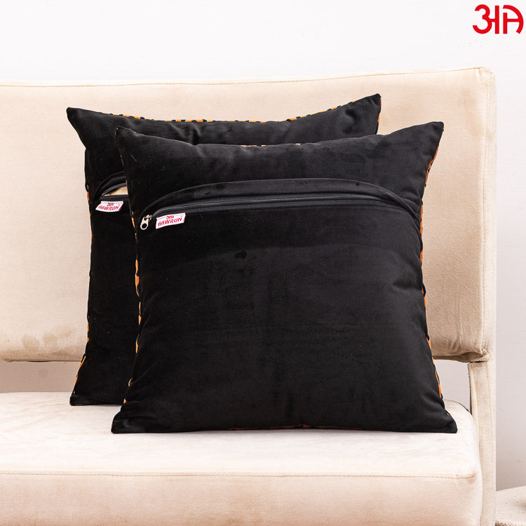 black rust velvet designer cushion covers4