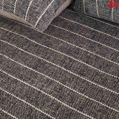 grey striped designer bed cover3