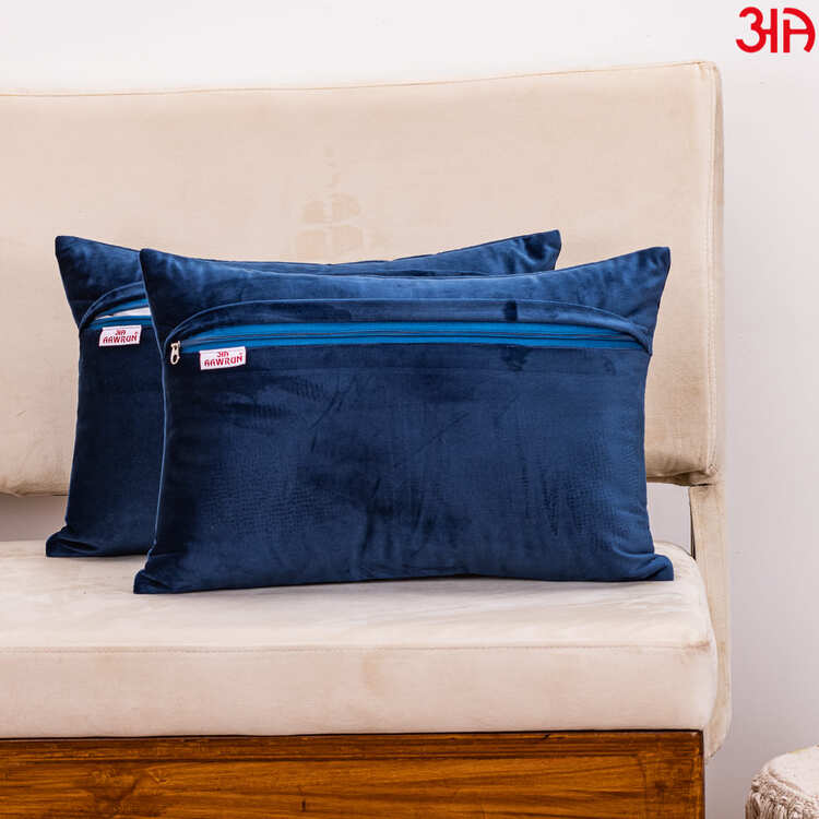 blue paisley design cushion 4