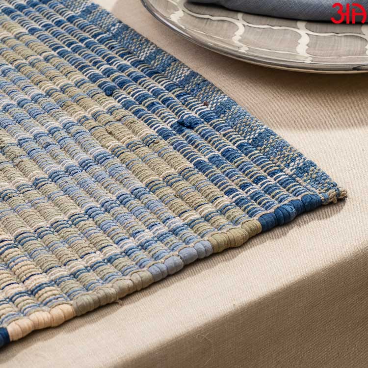 blue handloom cord jute table mat3
