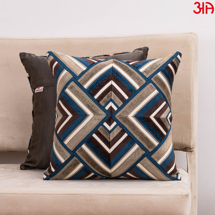 Chenille blue-mauve Cushion Covers
