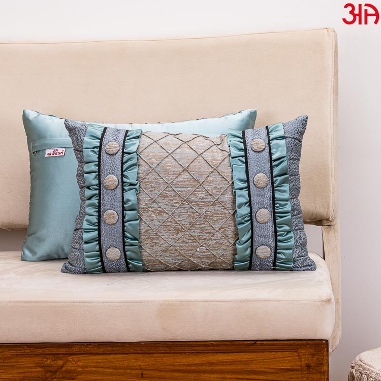 blue frill belt cushion covers