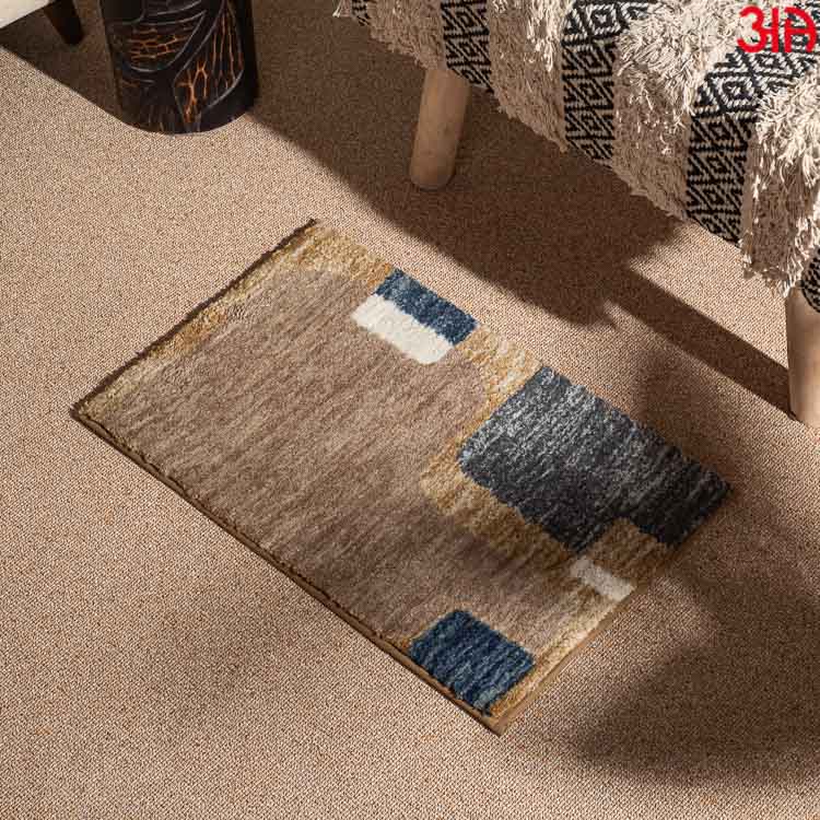 brown abstract design doormat