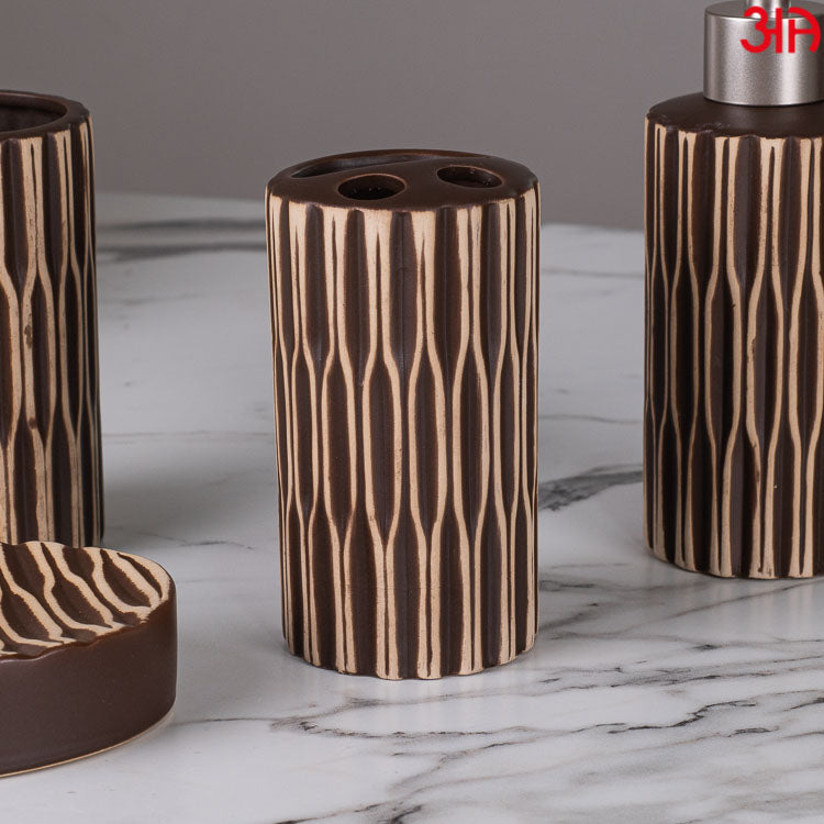 brown wood finish tumbler