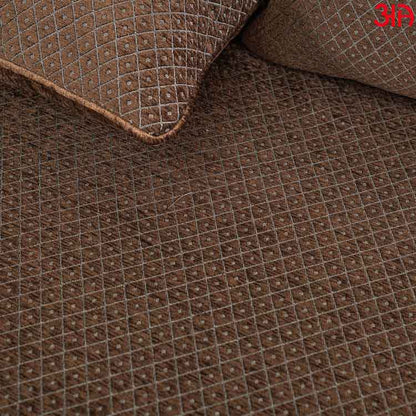 brown diamond printed bed cover3