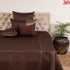 brown jacquard wave bed cover