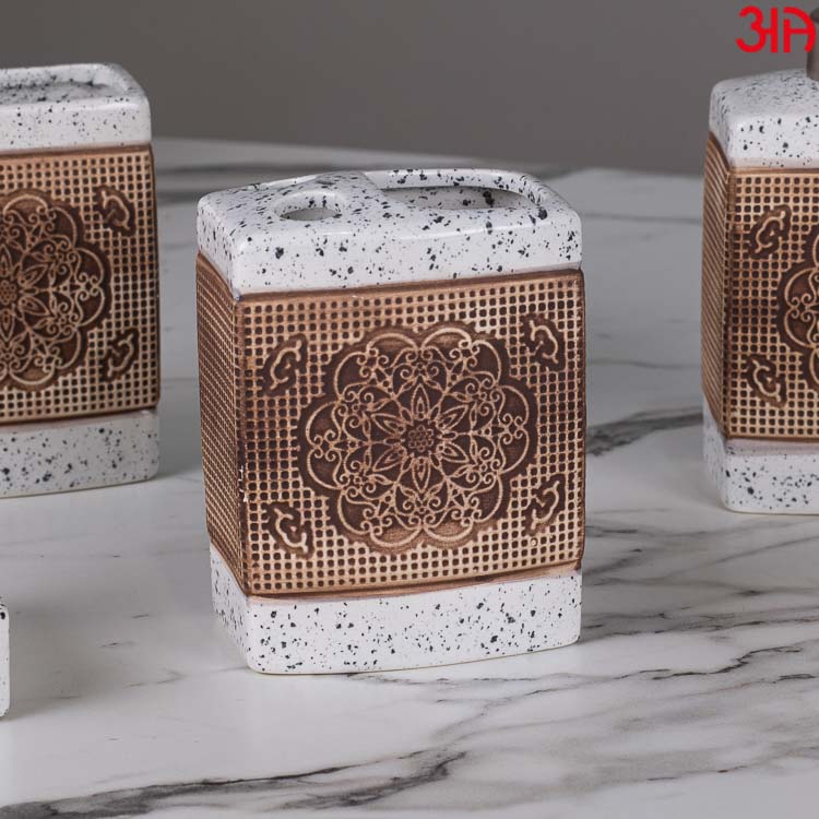 white brown floral stone finish dispenser 4