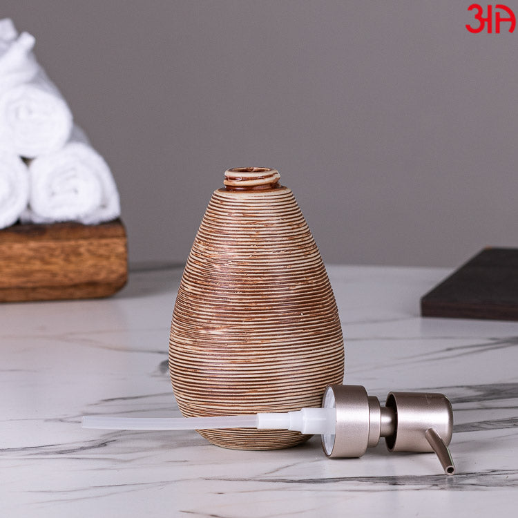 pottery design brown ceramic dispenser