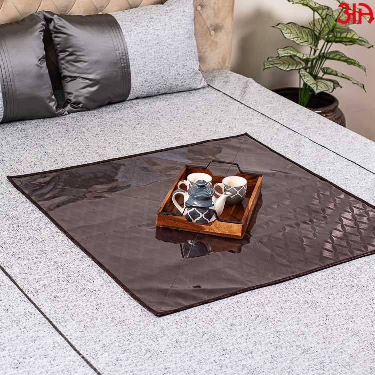 brown bed mat