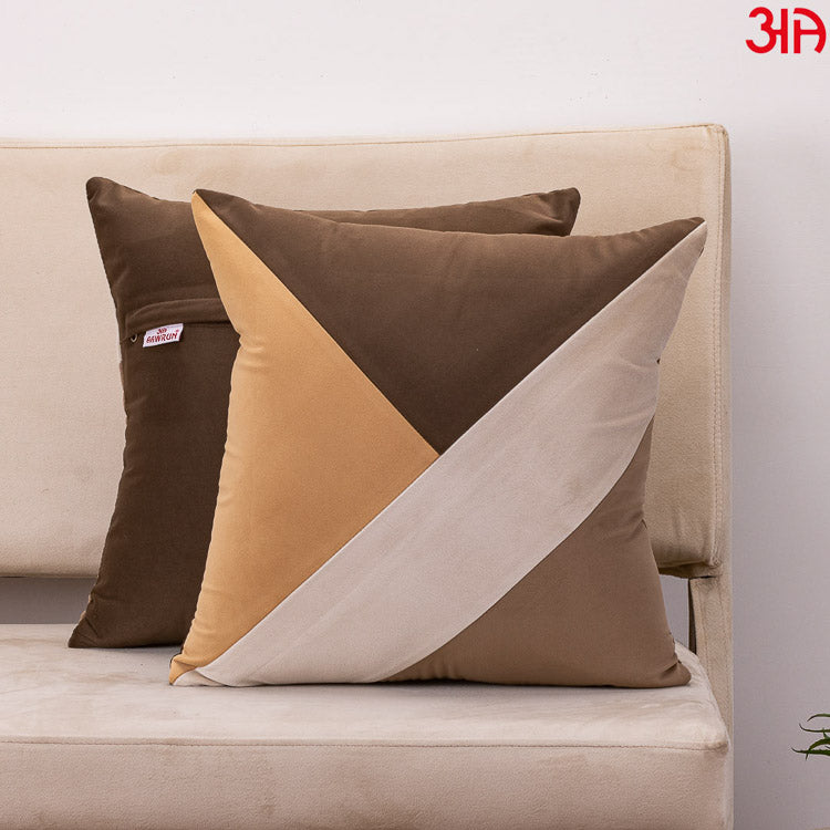 brown triangle block cushion