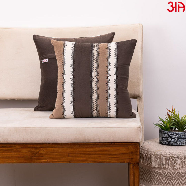 brown stripe zig zag cushions2