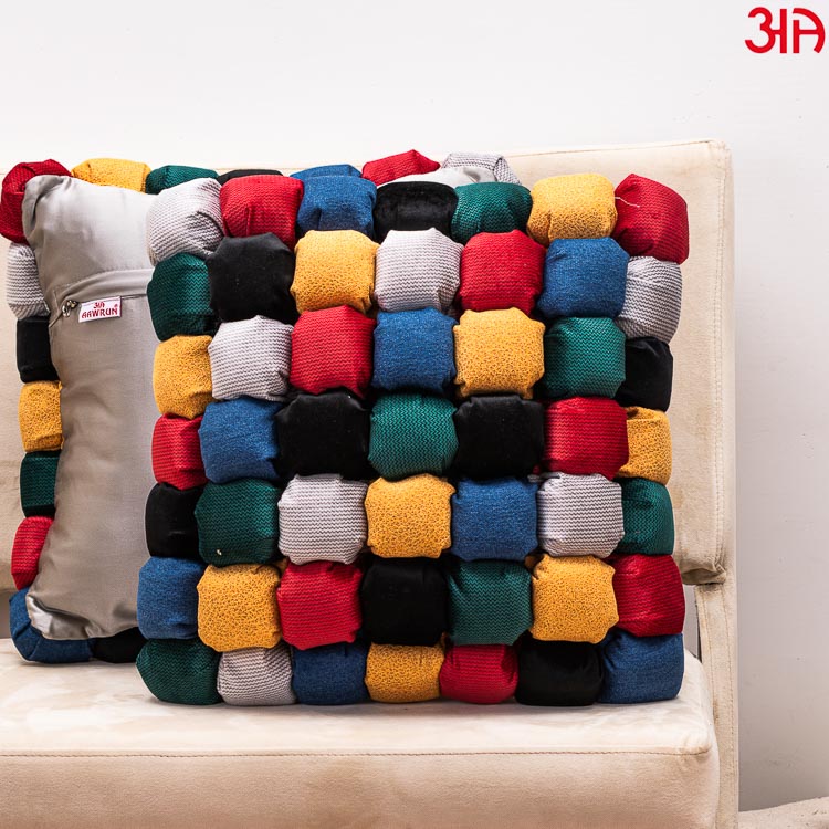 colourful bubble design cushion