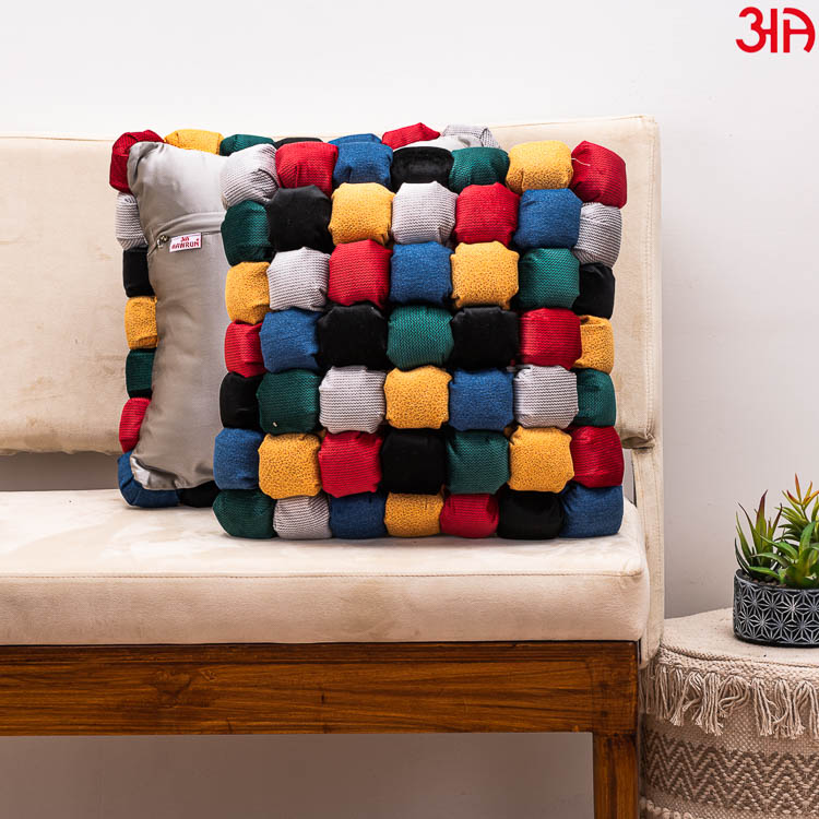 colourful bubble design cushion2