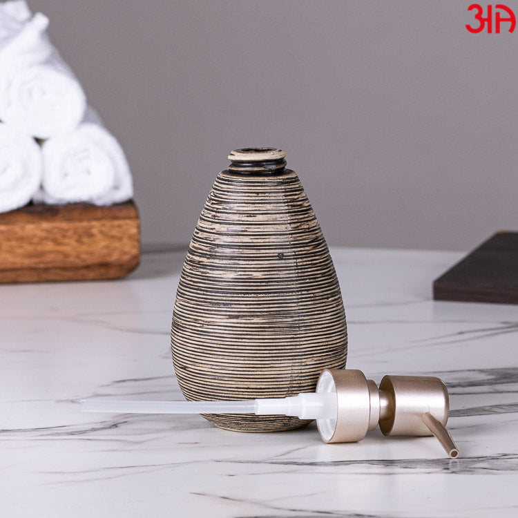 grey pottery design brown ceramic dispenser