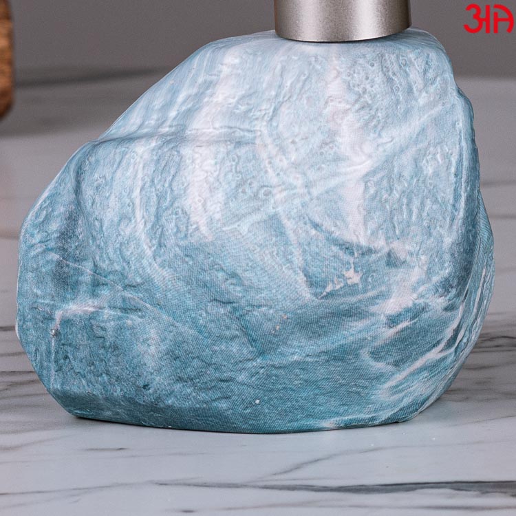 blue stone shaped soap dispenser3