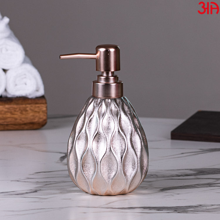 silver designer ceramic liquid soap dispenser