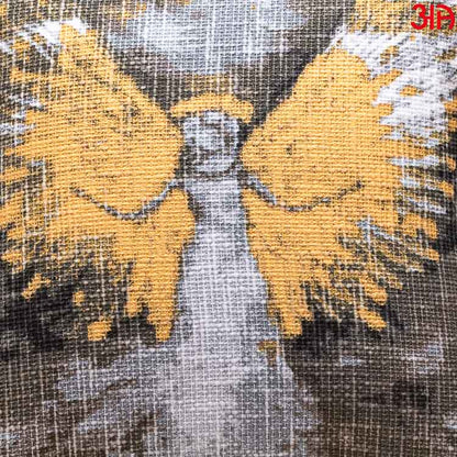Jute Cushion Cover with angel design3