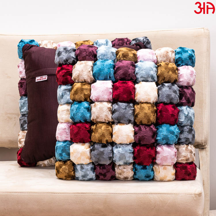 bubble design multi color cushion