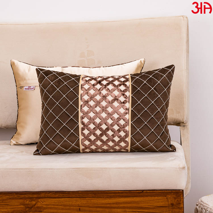 coin design cushion brown