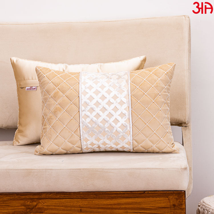 coin design cushion ivory