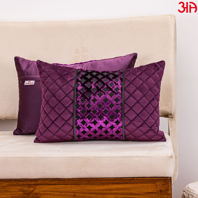 coin design cushion purple