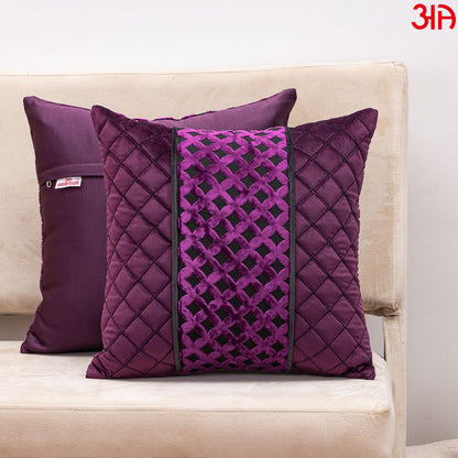 purple coin design cushion